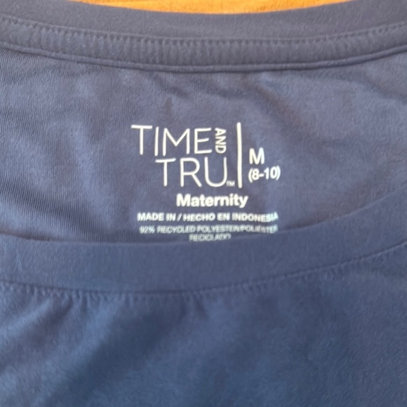 Time and tru women’s medium maternity tshirt blue “mama to be “ - Picture 3 of 9